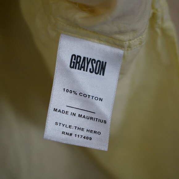 COPY - Grayson The Hero Frank & Elieen Button Down Shirt Sheer Cotton Pastel Ye… - Picture 8 of 12